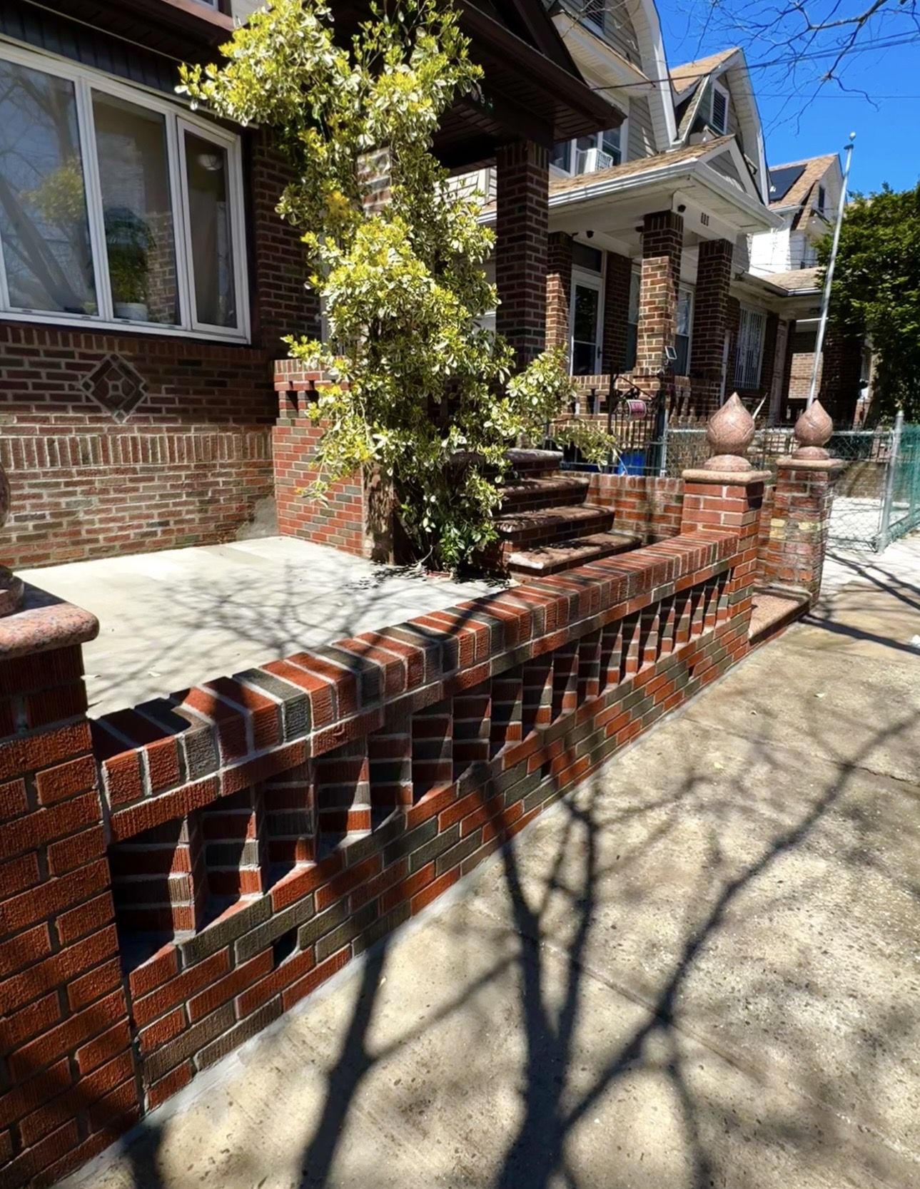 After construction work by Captain Construction Corp.