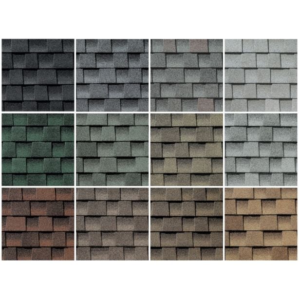 Shingle style options example for roofing installation.